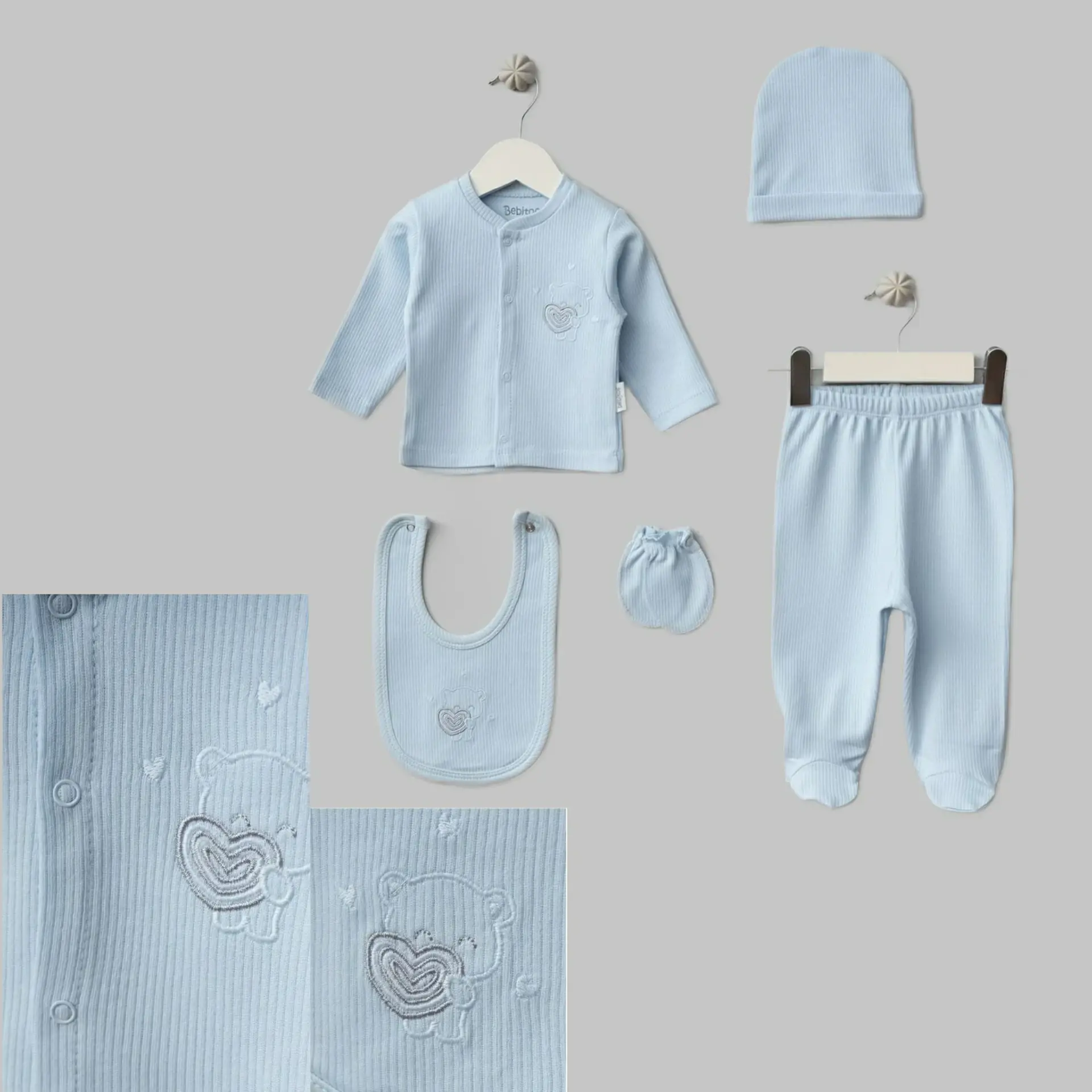 HASTANE ÇIKIŞI 5 Lİ KALPLİ AYICIK